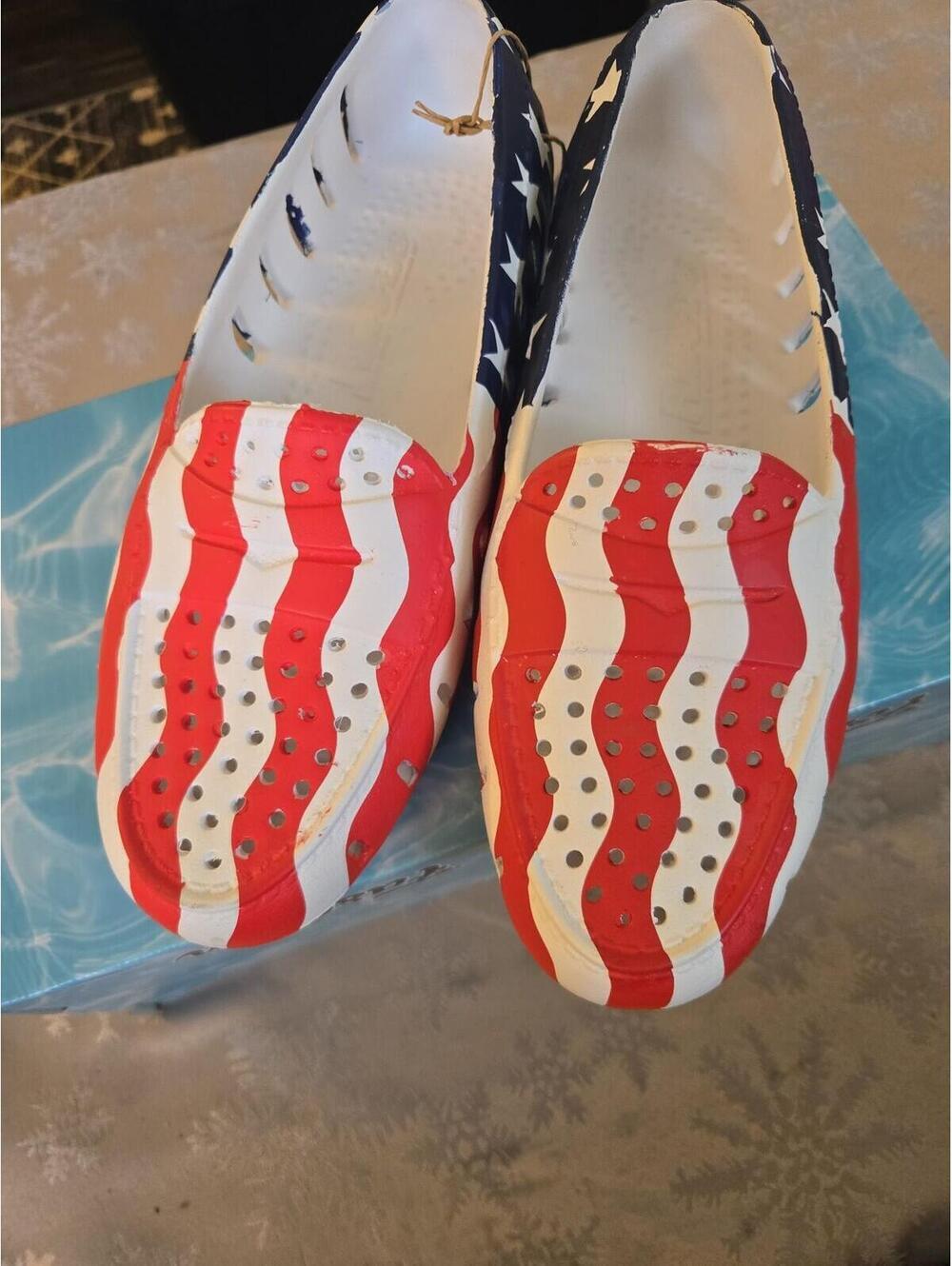 Floafers Posh Driver American Flag Foam Loafers - Women's Size 7 NWT - Picture 5 of 5